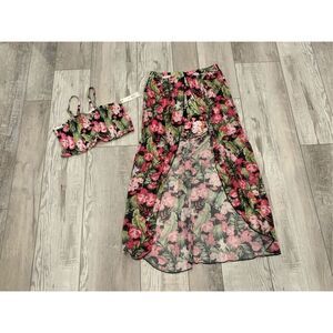 Summer Hawaiian beach outfit, swimwear, cover-up size M